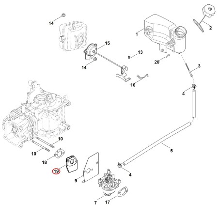 Kit plaque intermédiaire 00020071013 ORIGINAL STIHL | NewgardenParts.com