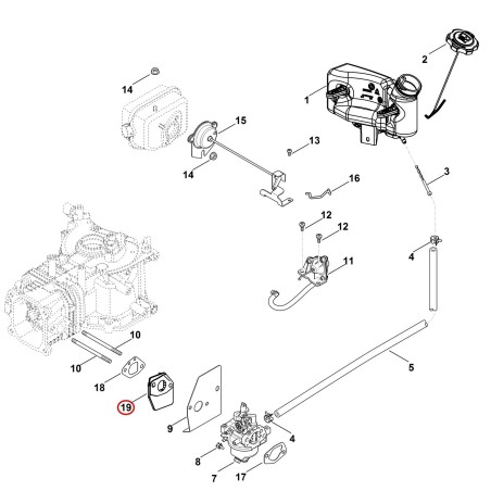 Set piastra intermedia 00020071012 ORIGINALE STIHL | NewgardenParts.com