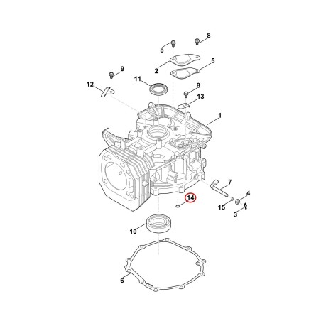 Anillo de junta 12x2,5 00040215600 ORIGINAL STIHL | NewgardenParts.com