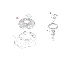Rewind starter assy. 00021904004 ORIGINAL STIHL | NewgardenParts.com