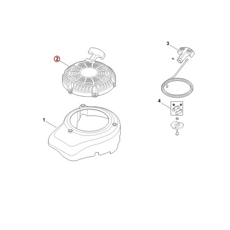 Rewind starter assy. 00021904004 ORIGINAL STIHL | NewgardenParts.com