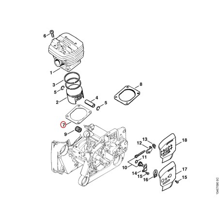 Junta del cilindro 0,5 mm 11220292300 ORIGINAL STIHL | NewgardenParts.com
