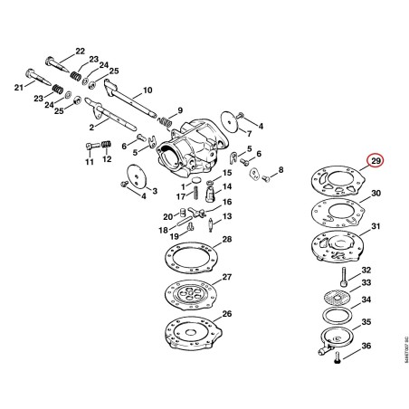 Sello de bomba 11081291100 ORIGINAL STIHL | NewgardenParts.com