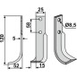 Motorkultivator Hackenmesser Pinne 350-639 350-638 dx sx NIBBI BRUNO