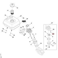 Molla di compressione 00041211900 ORIGINALE STIHL | NewgardenParts.com