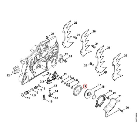 Engranaje recto 11196471800 ORIGINAL STIHL | NewgardenParts.com