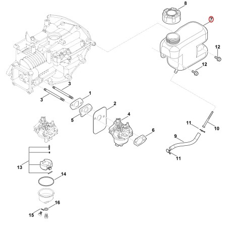 Réservoir d'essence 00043500400 ORIGINAL STIHL | NewgardenParts.com
