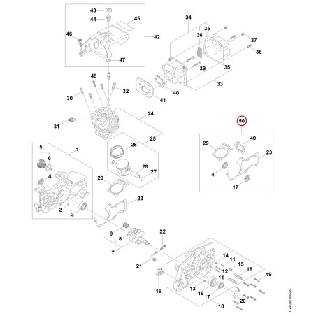 Set of gaskets 11240071600 ORIGINAL STIHL | NewgardenParts.com
