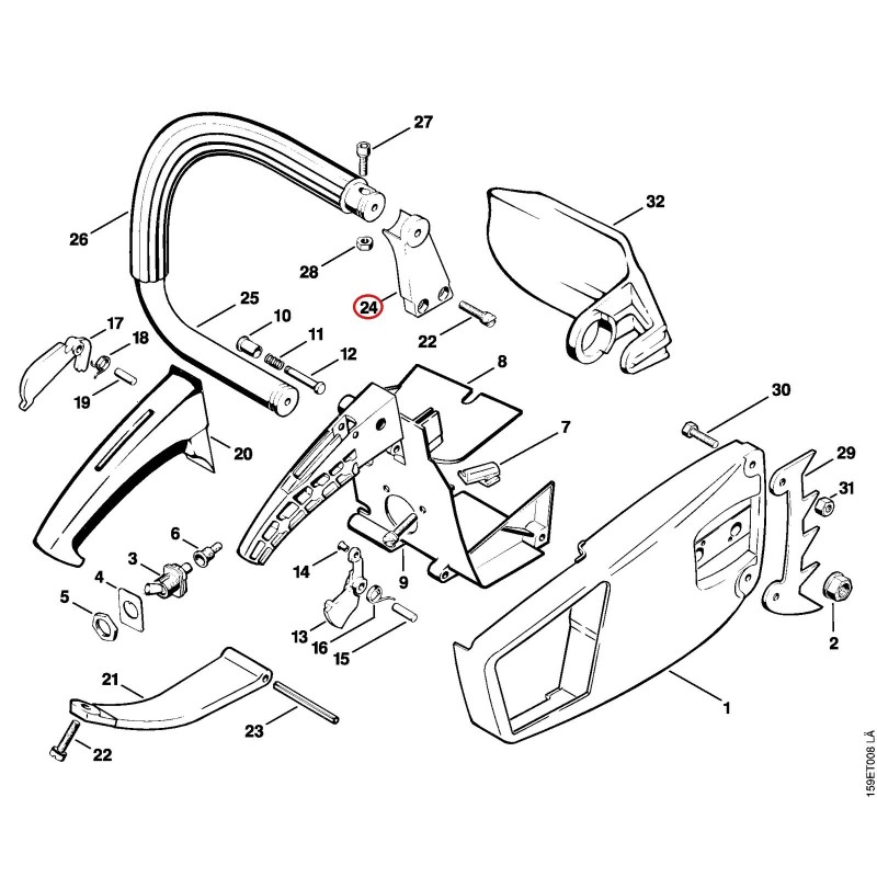 Handlebar support 11107911901 ORIGINAL STIHL Handlebar support 11107911901 ORIGINAL STIHL