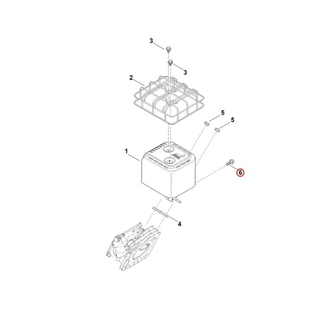 Tornillo hexagonal M6x20 00049510600 ORIGINAL STIHL | NewgardenParts.com