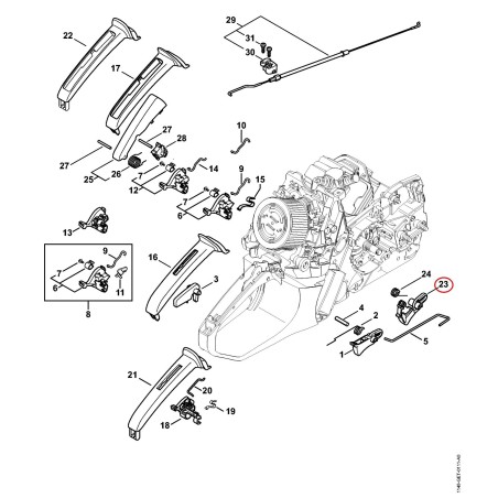 Acelerador 11401801500 ORIGINAL STIHL | NewgardenParts.com