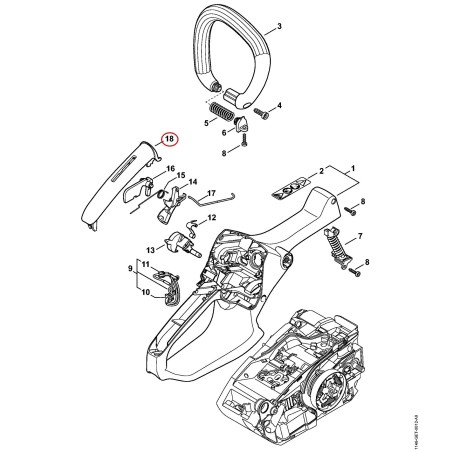 Handle molding 11467910601 ORIGINAL STIHL | NewgardenParts.com