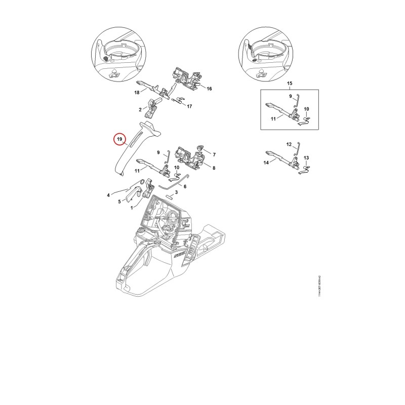 Handle molding 11447910600 ORIGINAL STIHL