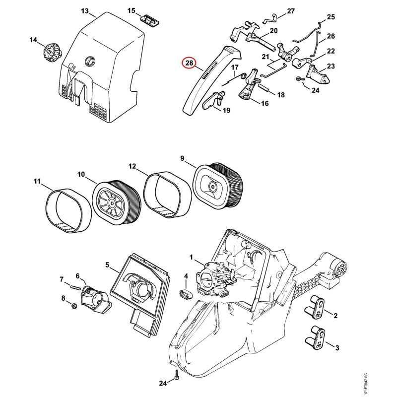 Monture de poignée 11247910600 ORIGINAL STIHL Monture de poignée 11247910600 ORIGINAL STIHL