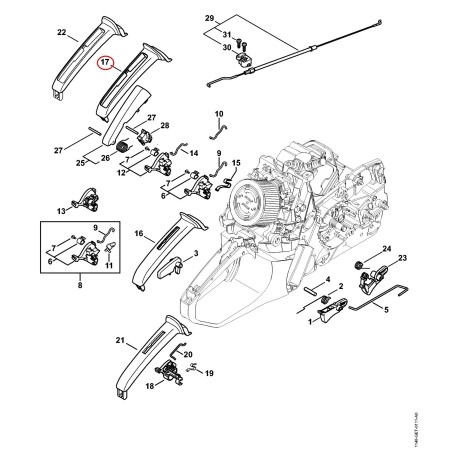 Handle molding 11407910605 ORIGINAL STIHL | NewgardenParts.com
