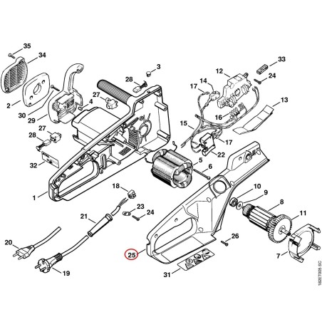 Monture de poignée 12077910604 ORIGINAL STIHL | NewgardenParts.com