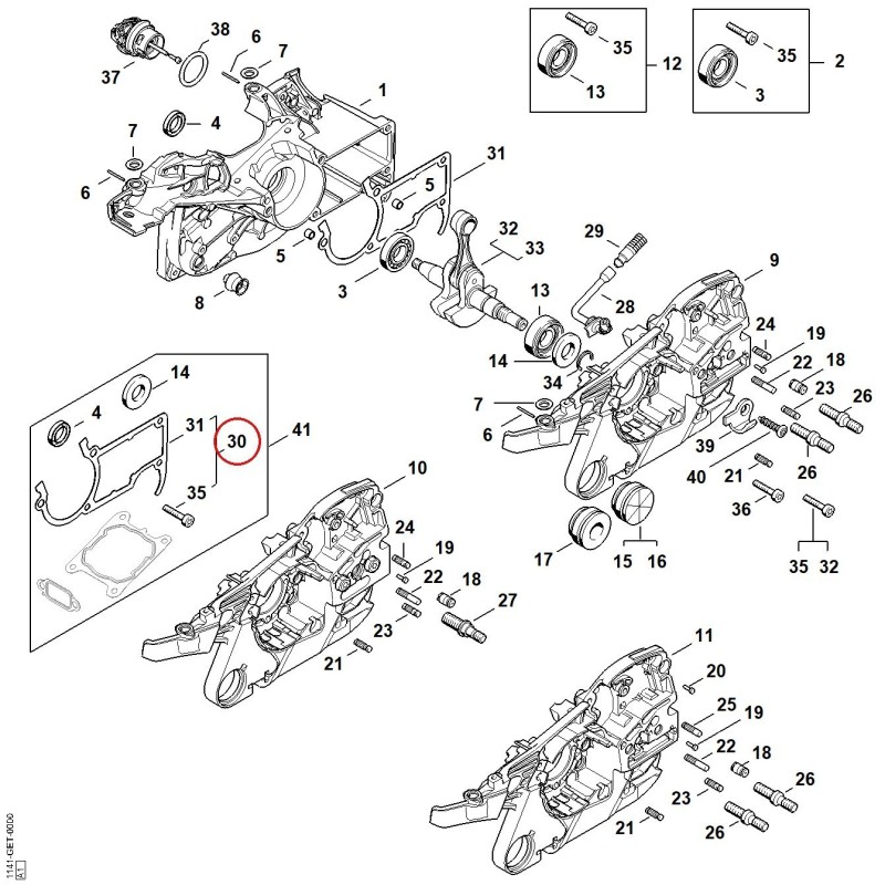 Gasket kit 11410071009 ORIGINAL STIHL