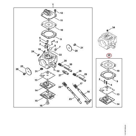 Satz Vergaserteile 11270071062 ORIGINAL STIHL | NewgardenParts.com