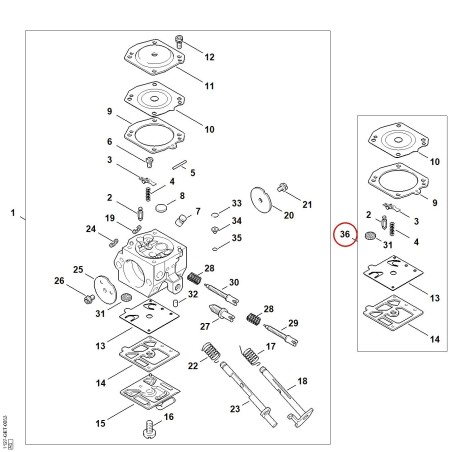 Jeu de pièces de carburateur 11270071060 ORIGINAL STIHL | NewgardenParts.com