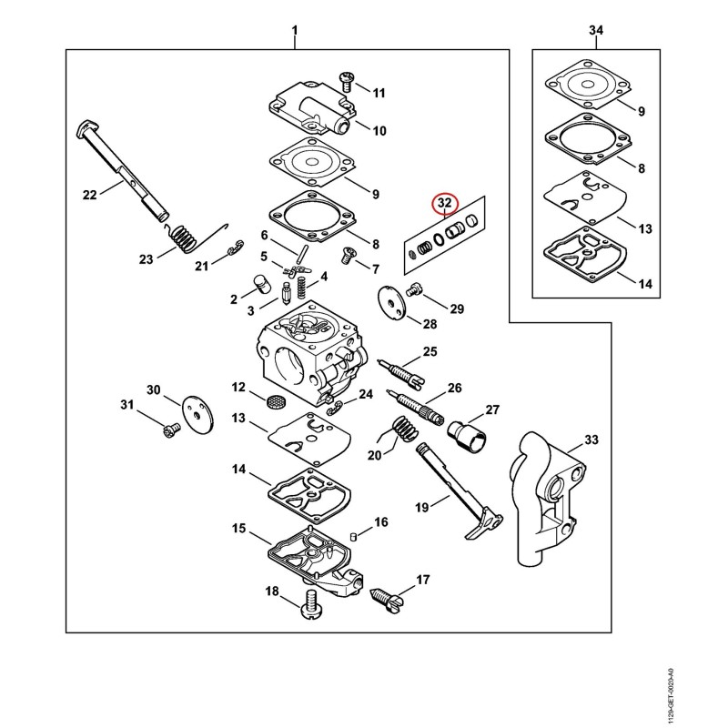 Pump piston kit 11291209702 ORIGINAL STIHL Pump piston kit 11291209702 ORIGINAL STIHL