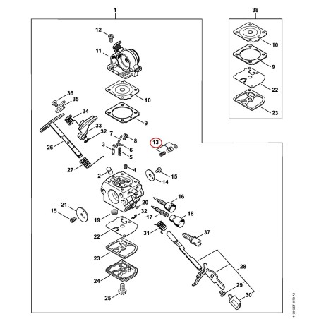 Juego embolo 11391209700 ORIGINAL STIHL | NewgardenParts.com