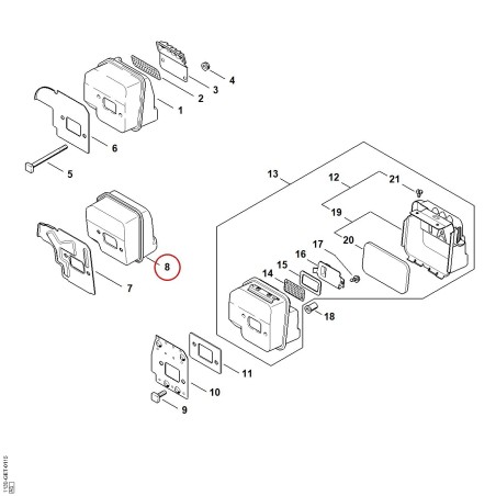 Muffler 11301400617 ORIGINAL STIHL | NewgardenParts.com