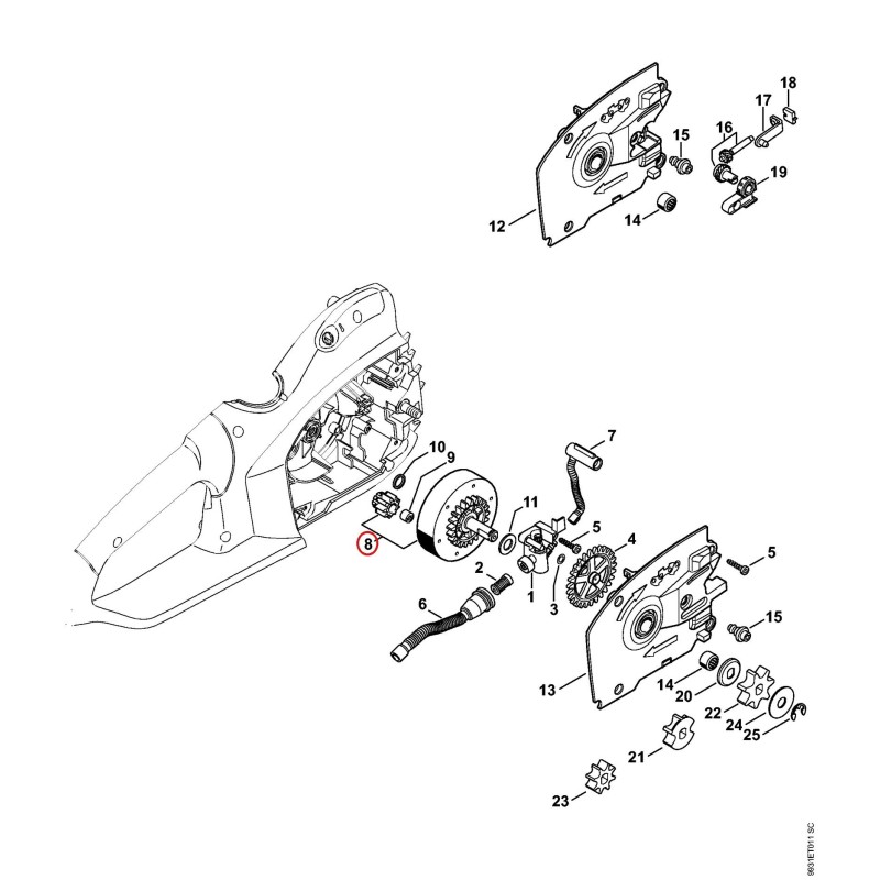 Zahnrad 12096407500 ORIGINAL STIHL