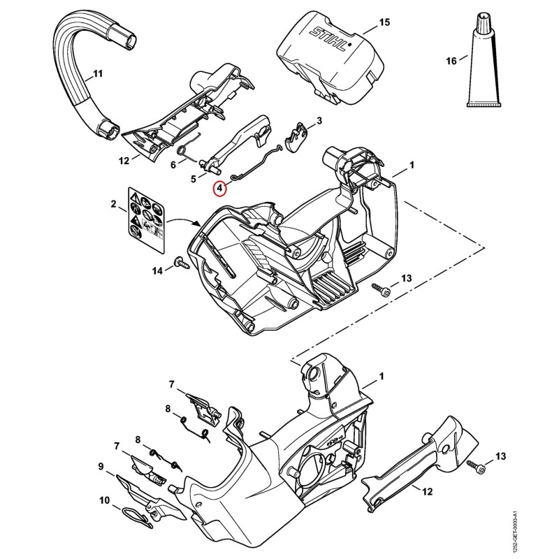Estribo 12524351501 ORIGINAL STIHL