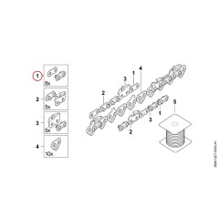 Set componenti catena 3/8" 38246606020 ORIGINALE STIHL | NewgardenParts.com