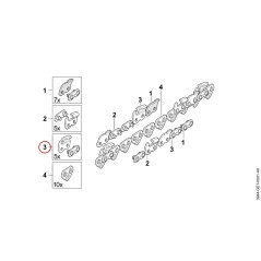 Jeu de 3/8" RDR dent droite 39440071000 ORIGINAL STIHL | NewgardenParts.com
