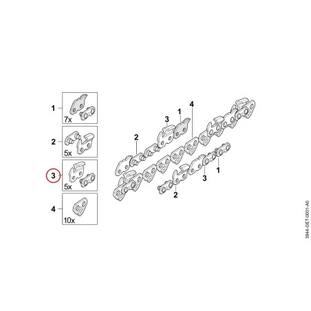 Jeu de 3/8" RDR dent droite 39440071000 ORIGINAL STIHL | NewgardenParts.com