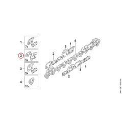 Kit 3/8" RDR Cutter, l/h 39440071001 ORIGINAL STIHL | NewgardenParts.com