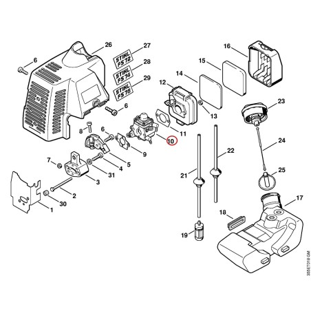 Carburetor WT-227F 41331200600 ORIGINAL STIHL | NewgardenParts.com