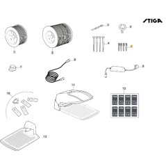 ORIGINAL STIGA Begrenzungsdraht Nägel Roboter Rasenmäher 1127-0006-01