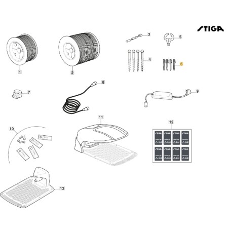 Chiodi filo perimetrale ORIGINALE STIGA robot rasaerba tagliaerba 1127-0006-01 | NewgardenParts.com