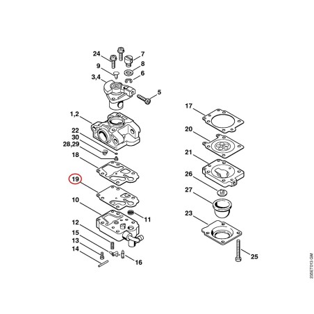 Membrane de pompe 41261214800 ORIGINAL STIHL | NewgardenParts.com