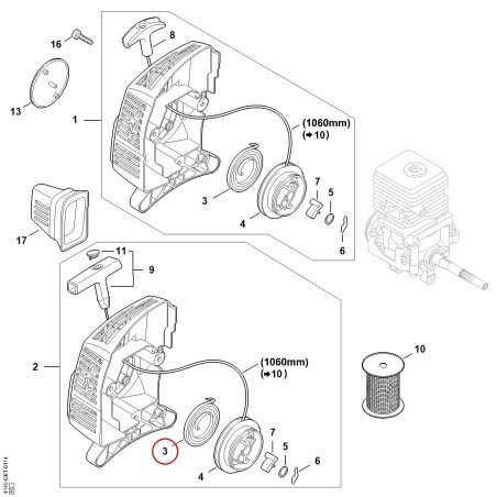 Ressort de rappel 41401900601 ORIGINAL STIHL | NewgardenParts.com