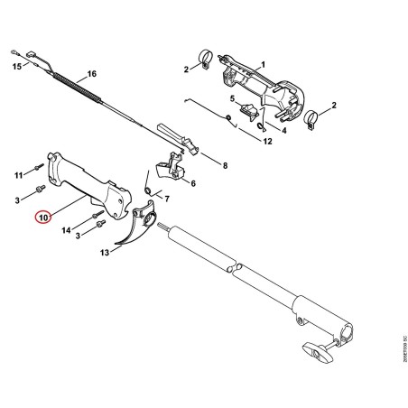 Monture de poignée extérieure 41377910800 ORIGINAL STIHL | NewgardenParts.com
