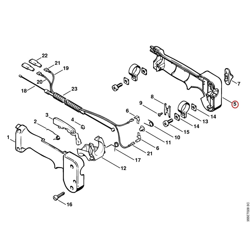 Griffhälfte innen 41267901102 ORIGINAL STIHL