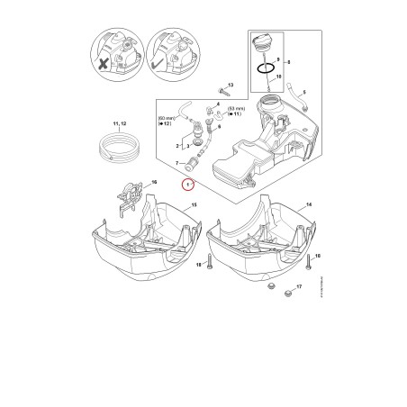 Réservoir d'essence 41473500404 ORIGINAL STIHL | NewgardenParts.com