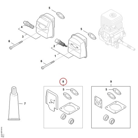 Jeu de joints 41400071050 ORIGINAL STIHL | NewgardenParts.com