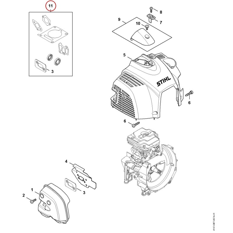 Dichtungssatz 41470071603 ORIGINAL STIHL