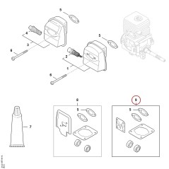 Set of gaskets 41400071600 ORIGINAL STIHL | NewgardenParts.com