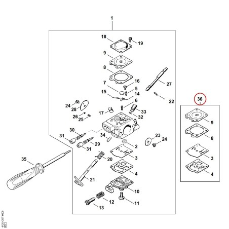 Satz Vergaserteile 41300071060 ORIGINAL STIHL | NewgardenParts.com