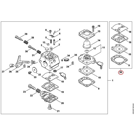 Satz Vergaserteile 41330071060 ORIGINAL STIHL | NewgardenParts.com