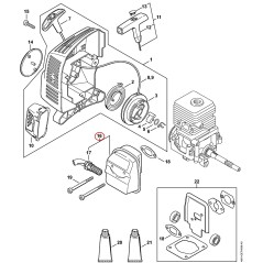 Muffler 41401400607 ORIGINAL STIHL | NewgardenParts.com