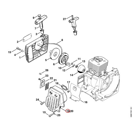 Muffler 41161400606 ORIGINAL STIHL | NewgardenParts.com