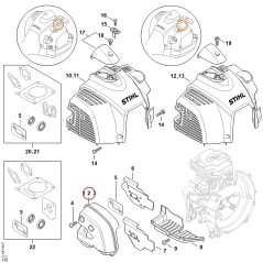 Muffler 41471400600 ORIGINAL STIHL | NewgardenParts.com