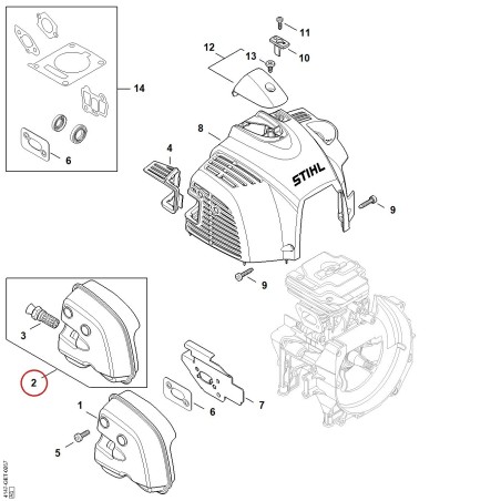 Schalldämpfer 41471400606 ORIGINAL STIHL | NewgardenParts.com