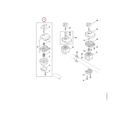 Crampon de tube de poignée 41347903200 ORIGINAL STIHL | NewgardenParts.com